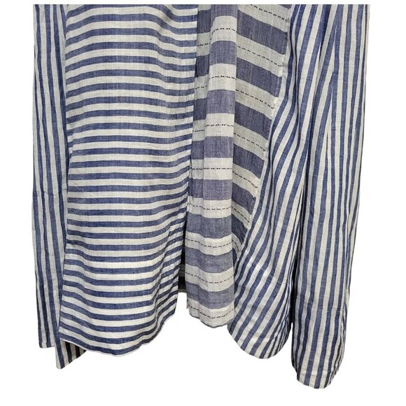 INJIRI Amber Striped Patchwork Midi Dress 100% Cotton - Picture 8 of 17